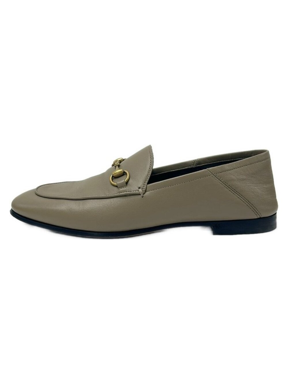 Gucci Loafers Brixton Beige Horsebit Leather